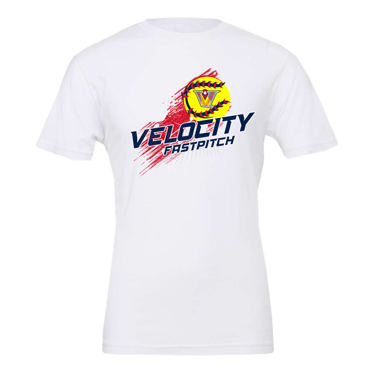 Velo FP - Velocity Fastpitch Streak - White (Tee/Hoodie/Sweatshirt) - Southern Grace Creations