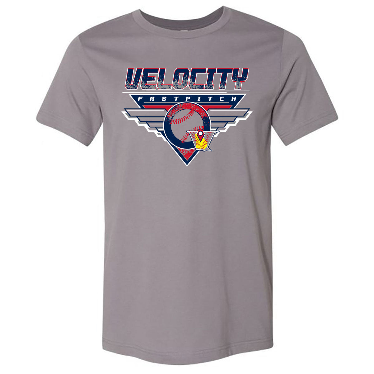 Velo FP - Velocity Fastpitch Triangle - Storm Short Sleeves (Tee/Hoodie/Sweatshirt) - Southern Grace Creations