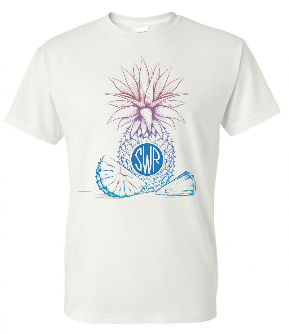 WATER-COLOR PINEAPPLE MONOGRAM - Southern Grace Creations