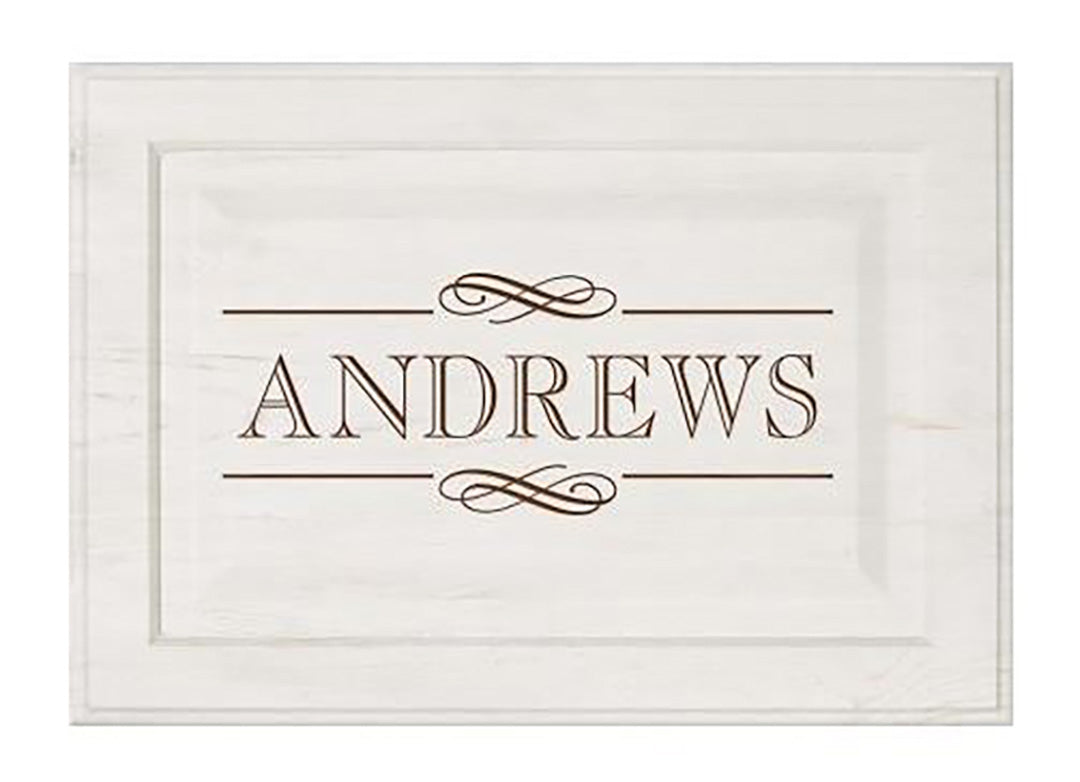 WHITE FAUX WOOD CABINET DOOR - ENGRAVABLE - Southern Grace Creations