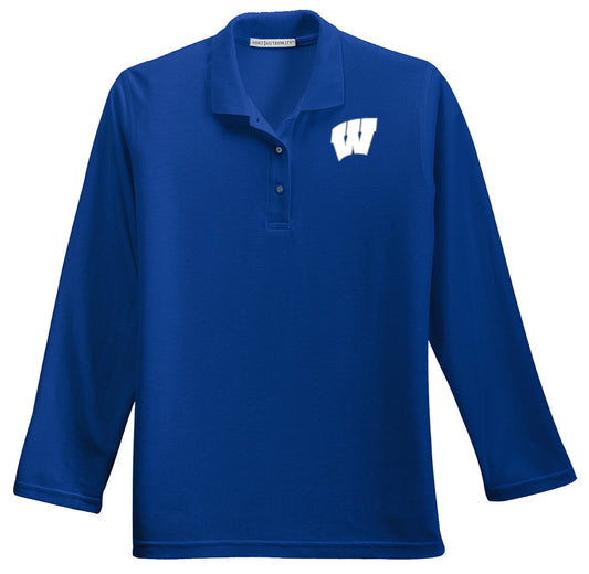 WINDSOR - LADIES Long Sleeve Polo - ROYAL (L500LS) - Southern Grace Creations