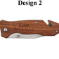 WOOD POCKET KNIFE W/ CLIP - ENGRAVABLE - Southern Grace Creations