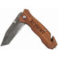 WOOD POCKET KNIFE W/ CLIP - ENGRAVABLE - Southern Grace Creations