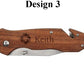 WOOD POCKET KNIFE W/ CLIP - ENGRAVABLE - Southern Grace Creations