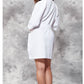 Waffle Kimono White Short Robe Square Pattern - Southern Grace Creations