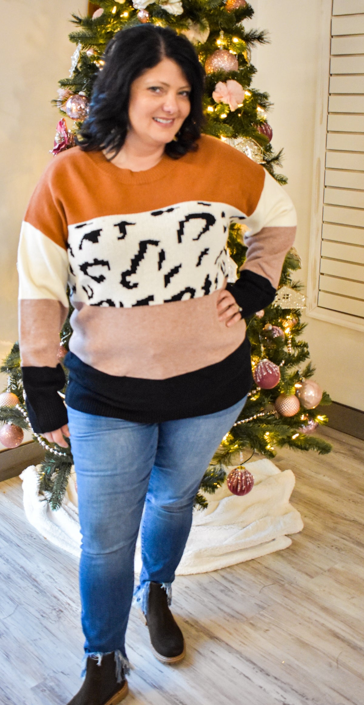 Warm Up Leopard Sweater - Southern Grace Creations