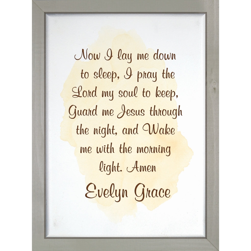 Watercolor Framed Small Sign (Engravable) - Southern Grace Creations