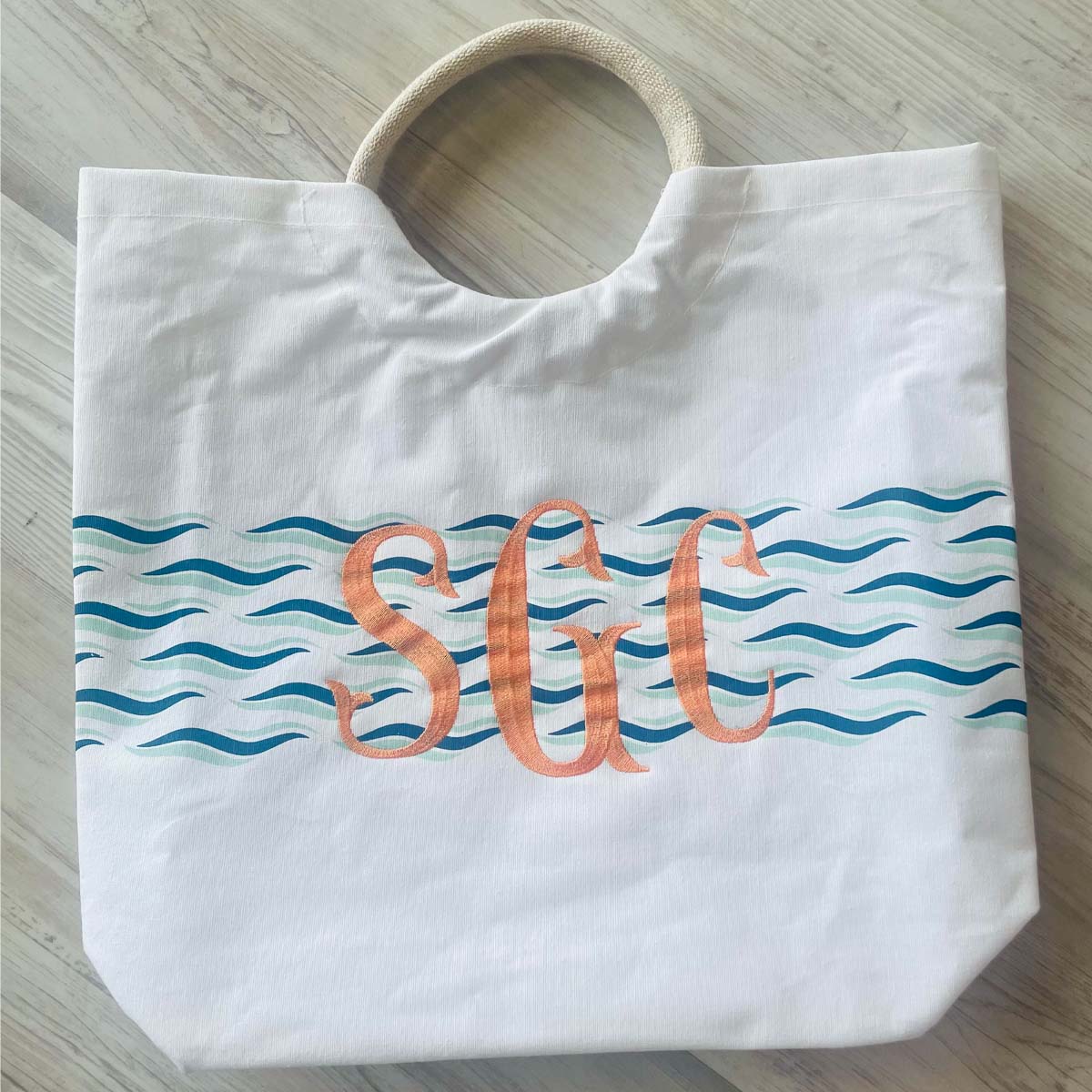 Wave me to the Shore Tote - Southern Grace Creations