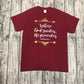 “Where God guides, he provides” Isaiah 58:11 - Maroon Short Sleeve Tee - Southern Grace Creations
