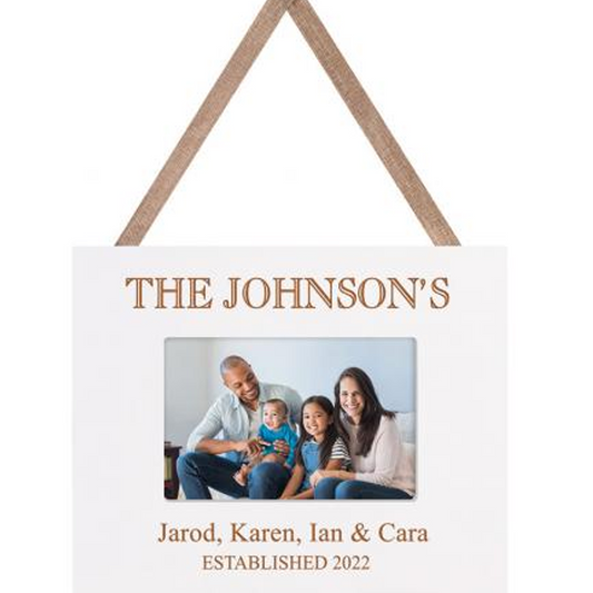 White Picture Frame - The Johnson's - Southern Grace Creations