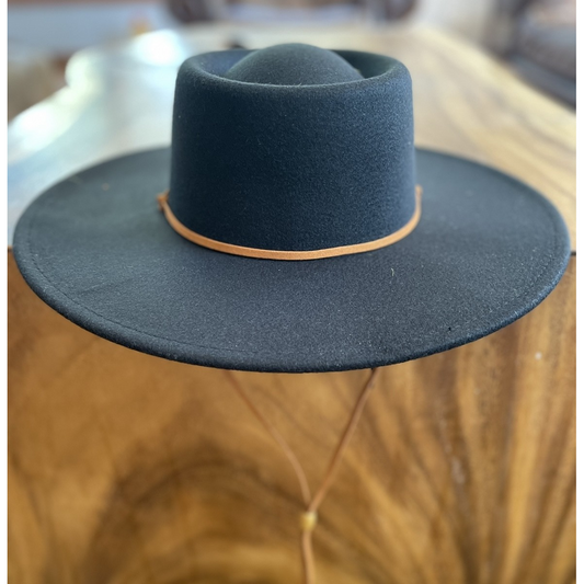 Wide Brim Bolero Hat - Black - Southern Grace Creations