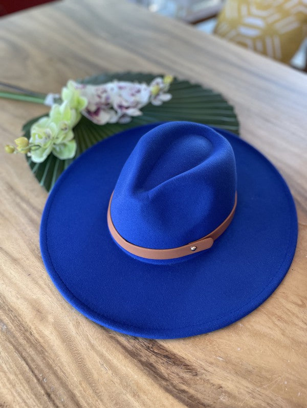 Wide brim panama hat in vegan felt - Southern Grace Creations