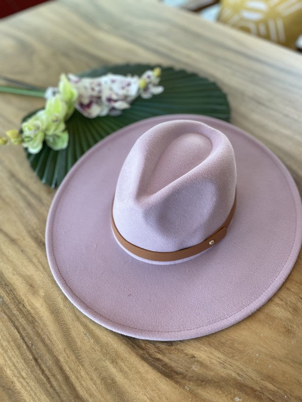 Wide brim panama hat in vegan felt - Southern Grace Creations