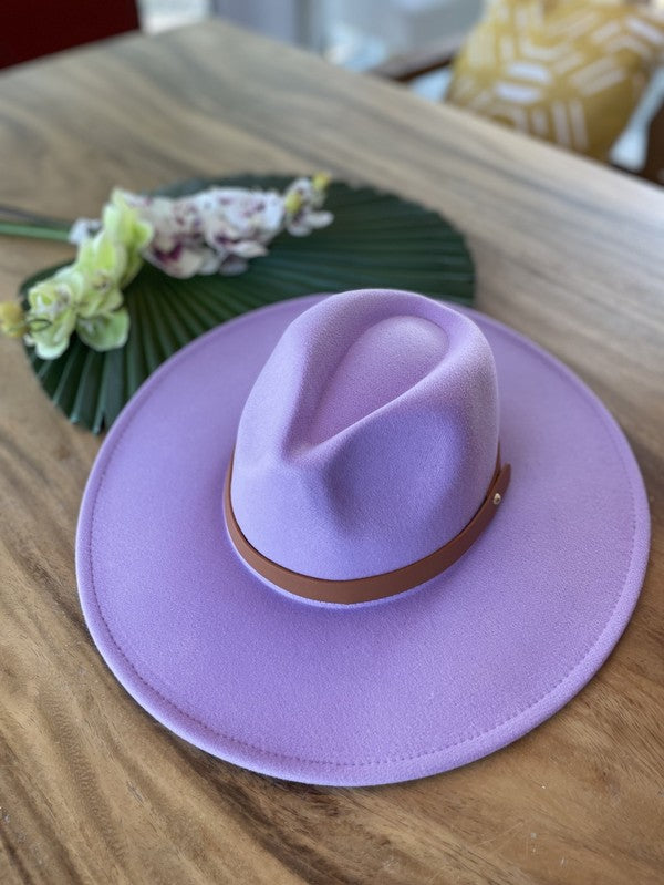 Wide brim panama hat in vegan felt - Southern Grace Creations