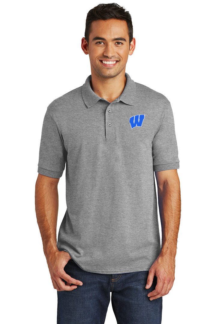 Windsor - Adult Polo - Athletic Heather (KP55) - Southern Grace Creations