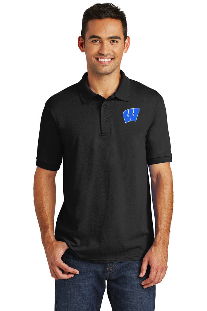 Windsor - Adult Polo - Jet Black (KP55) - Southern Grace Creations