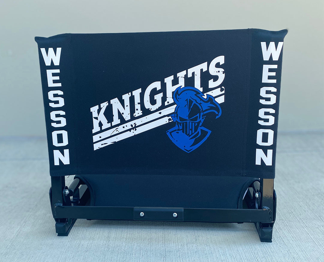 Windsor - Folding Stadium Chair Seat (SC2 & WSC2) with Knights Distressed Slanted - Southern Grace Creations