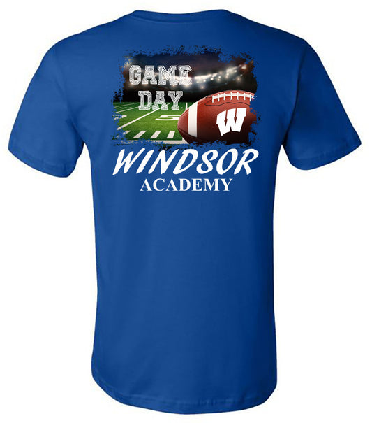 Windsor - Football Field Game Day - Royal (Tee/Hoodie/Sweatshirt) - Southern Grace Creations