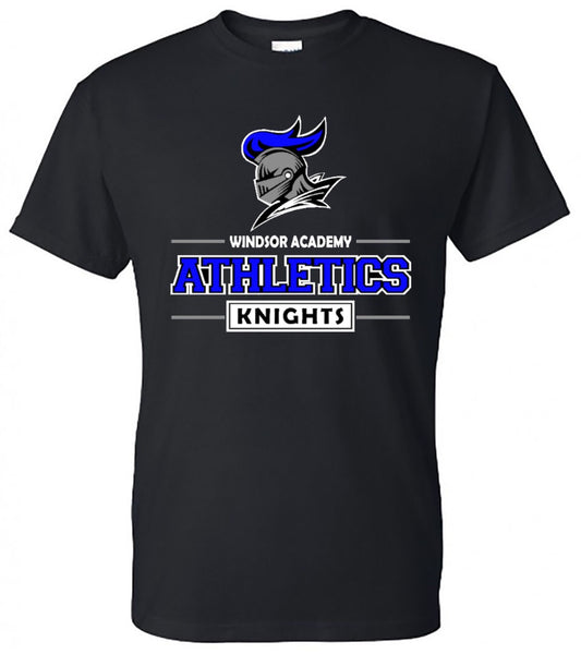 Windsor Knight Athletics - Black Short/Long Sleeves Tee - Southern Grace Creations