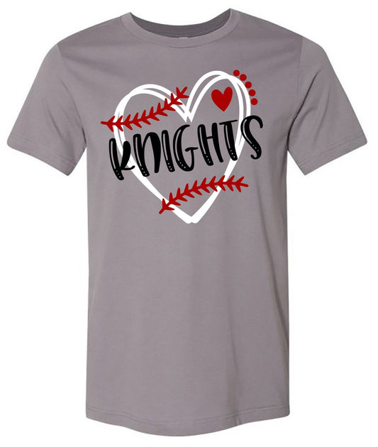 Windsor - Knights Baseball with Heart (Tee/Hoodie/Sweatshirt) - Southern Grace Creations