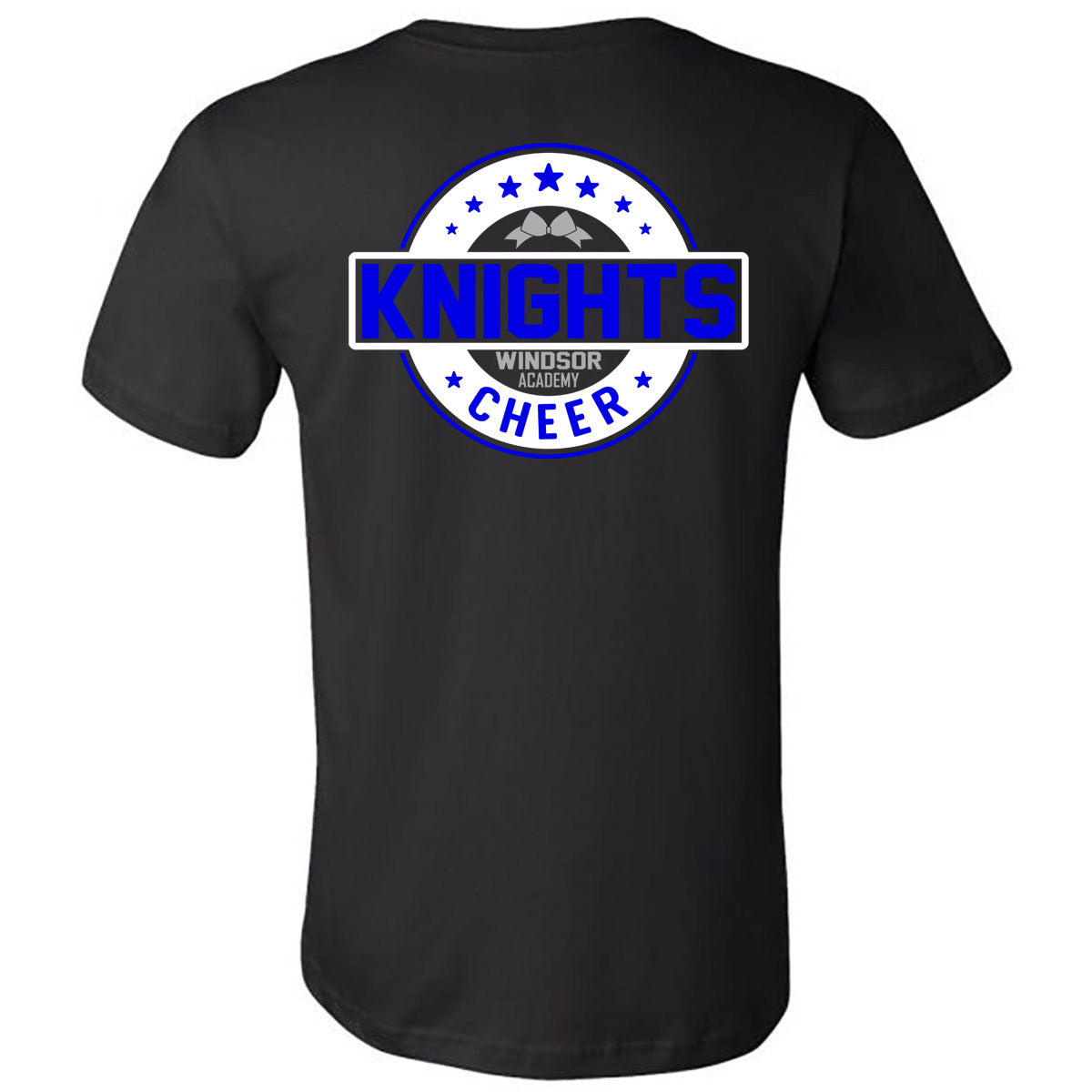 Windsor - Knights Cheer Star Circle - Black Short Sleeve Tee - Southern Grace Creations