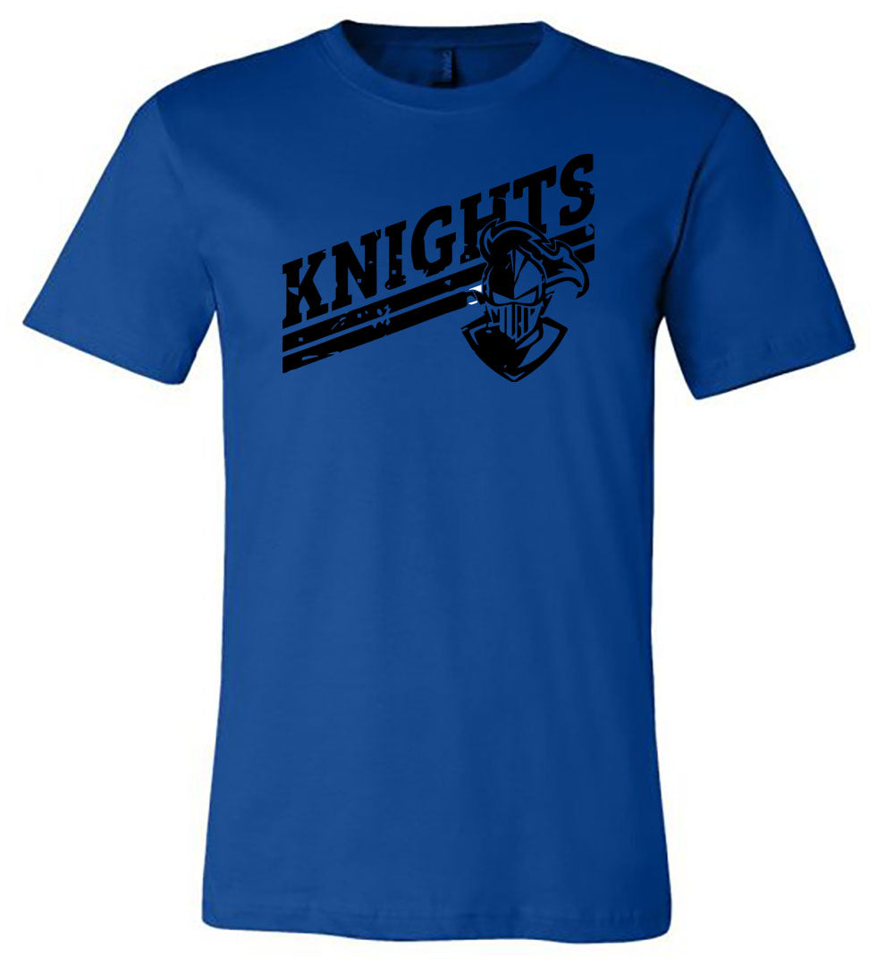 Windsor - Knights Distressed Slanted - All Black - Royal (Tee/DriFit/Hoodie/Sweatshirt) - Southern Grace Creations