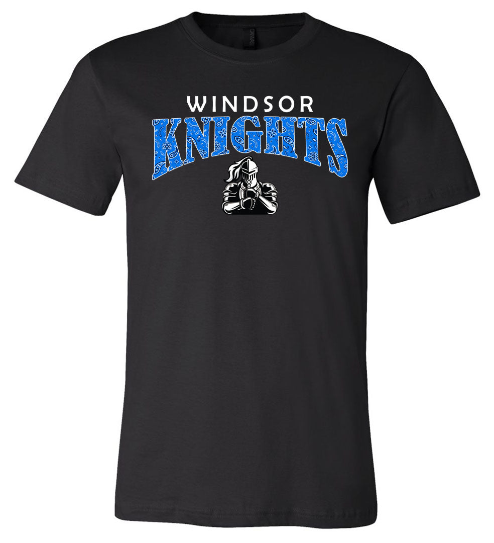 Windsor - Knights with Blue Bandana - Black (Tee/Hoodie/Sweatshirt) - Southern Grace Creations