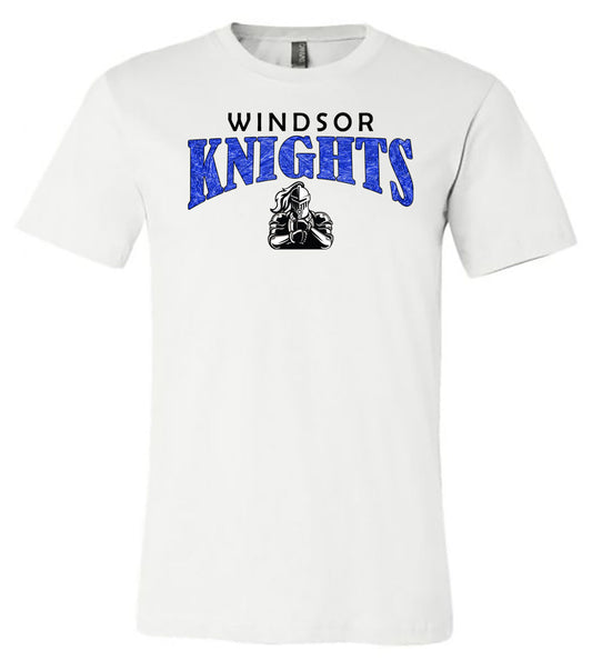 Windsor - Knights with Blue Swirls (Black Writing) - White (Tee/Hoodie/Sweatshirt) - Southern Grace Creations