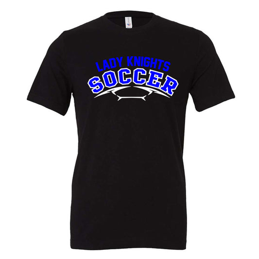 Windsor - Lady Knights Soccer Arched - Black (Cotton Tee/Drifit Tee/Hoodie/Sweatshirt) - Southern Grace Creations