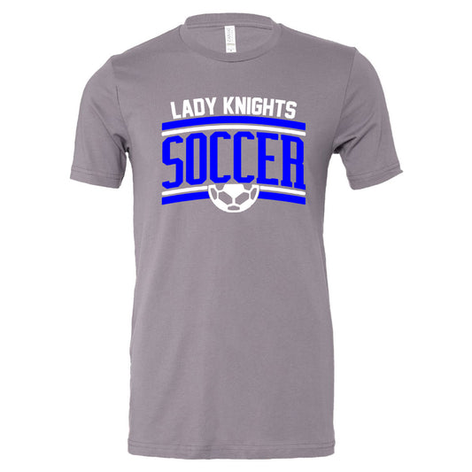 Windsor - Lady Knights Soccer Curved - Grey (Cotton Tee/Drifit Tee/Hoodie/Sweatshirt) - Southern Grace Creations