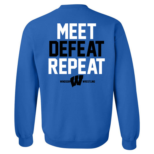 Windsor - Meet Defeat Repeat - Royal (Tee/DriFit/Hoodie/Sweatshirt) - Southern Grace Creations