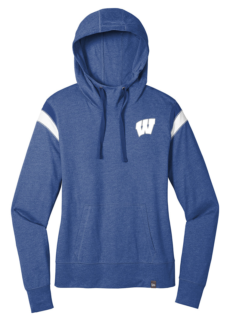 Windsor - New Era Ladies Heritage Blend Varsity Hoodie - Royal Heather/ Royal/ White (LNEA108) - Southern Grace Creations
