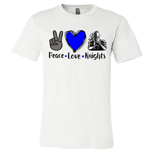 Windsor - Peace Love Knights - White (Tee/Hoodie/Sweatshirt) - Southern Grace Creations
