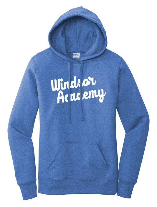 Windsor - Port & Company Ladies Core Fleece Pullover Hooded Sweatshirt (LPC78H) with Windsor Academy - Southern Grace Creations