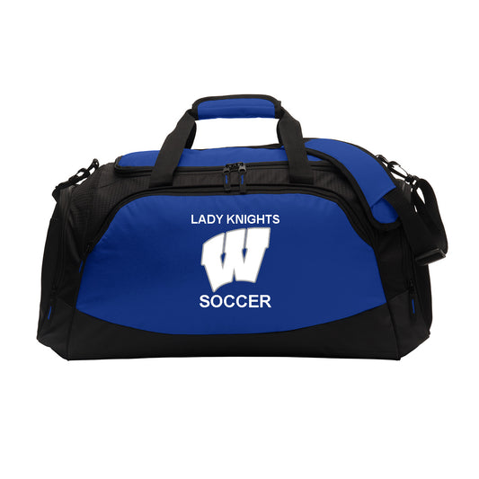 Windsor - Soccer - Active Duffel Bag (BG801) - True Royal/ Black - Southern Grace Creations