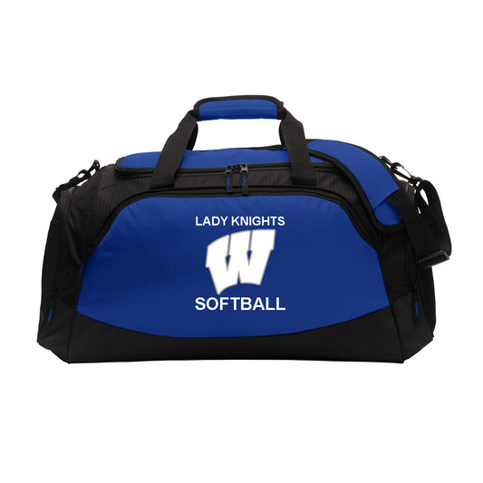 Windsor - Softball - Active Duffel Bag (BG801) - True Royal/ Black - Southern Grace Creations