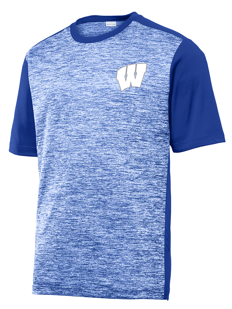 Windsor - Sport-Tek PosiCharge Electric Heather Colorblock Tee - True Royal Electric/ True Royal (ST395) - Southern Grace Creations