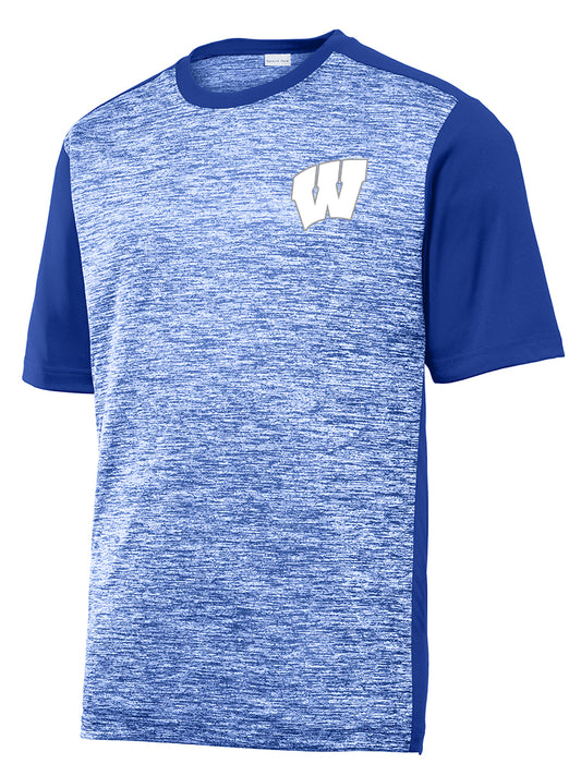 Windsor - Sport-Tek PosiCharge Electric Heather Colorblock Tee - True Royal Electric/ True Royal (ST395) - Southern Grace Creations