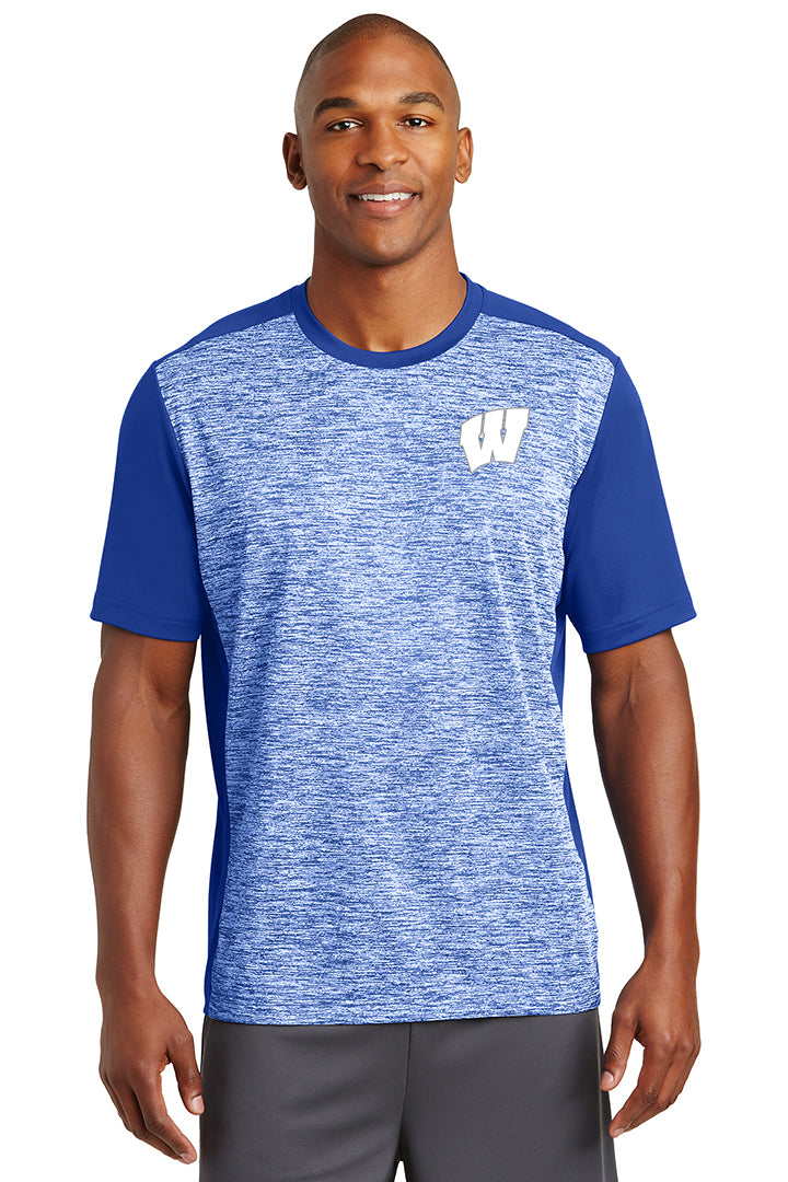 Windsor - Sport-Tek PosiCharge Electric Heather Colorblock Tee - True Royal Electric/ True Royal (ST395) - Southern Grace Creations