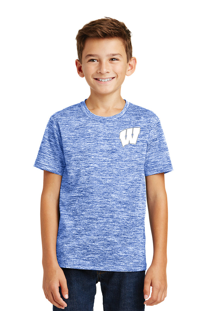 Windsor - Sport-Tek Youth PosiCharge Electric Heather Tee - True Royal Electric (YST390) - Southern Grace Creations