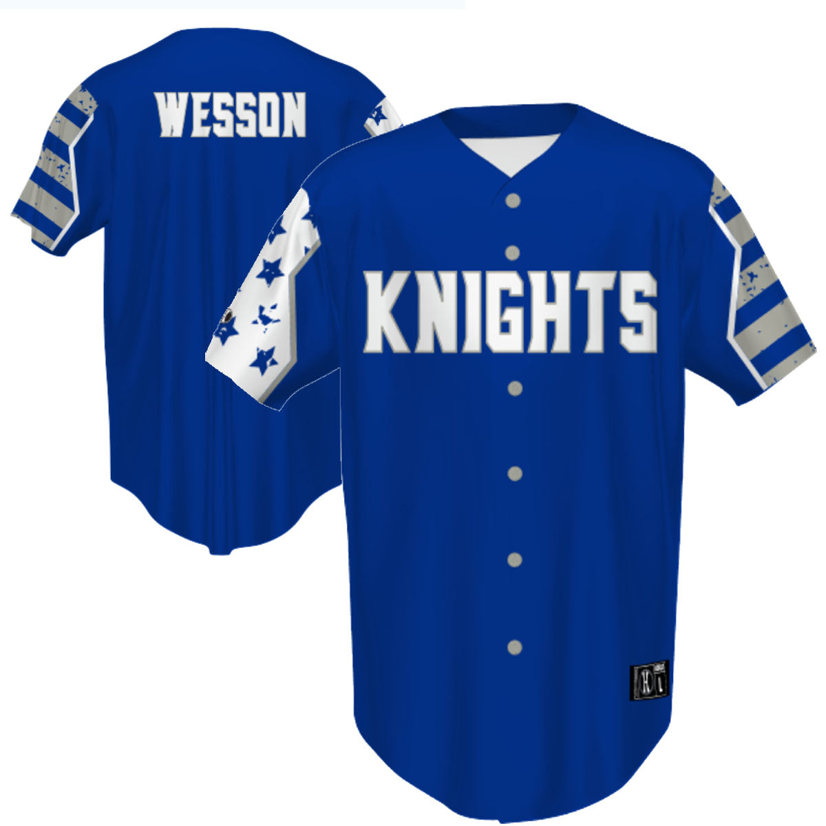 Windsor - Stars And Stripes Sublimated Full-Button Baseball Jersey - Southern Grace Creations