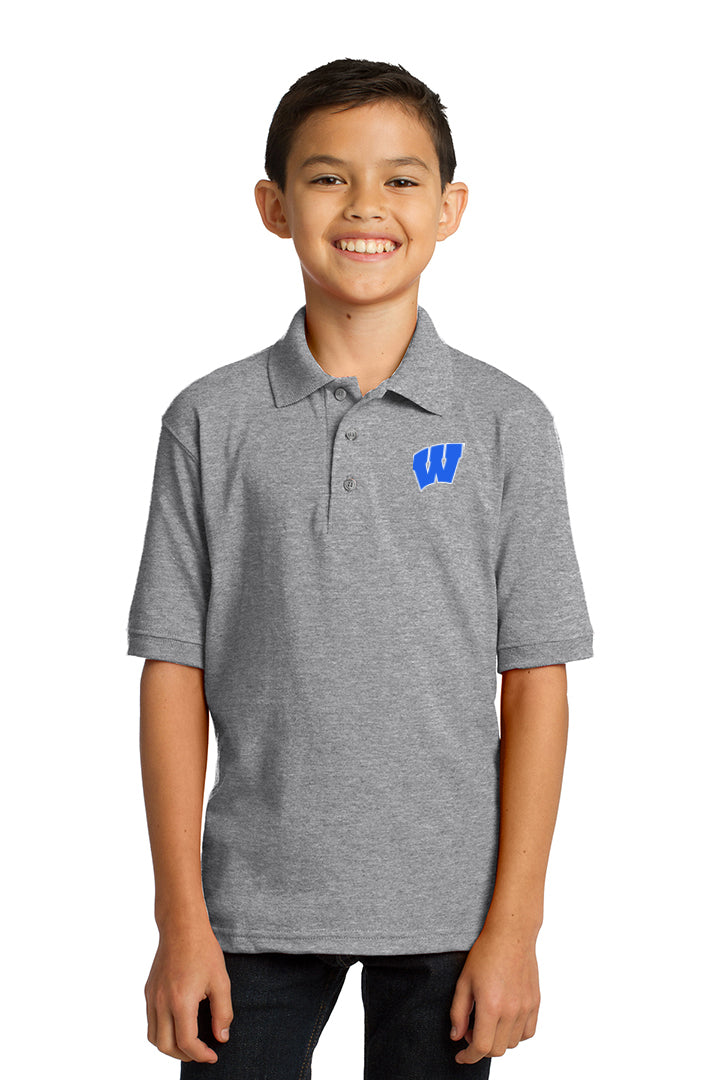 Windsor - Toddler/Youth Polo - Athletic Heather (KP55Y) - Southern Grace Creations
