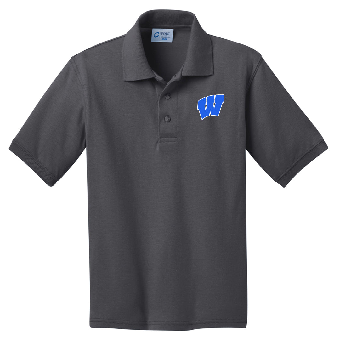 Windsor - Toddler/Youth Polo - Charcoal (KP55Y) - Southern Grace Creations