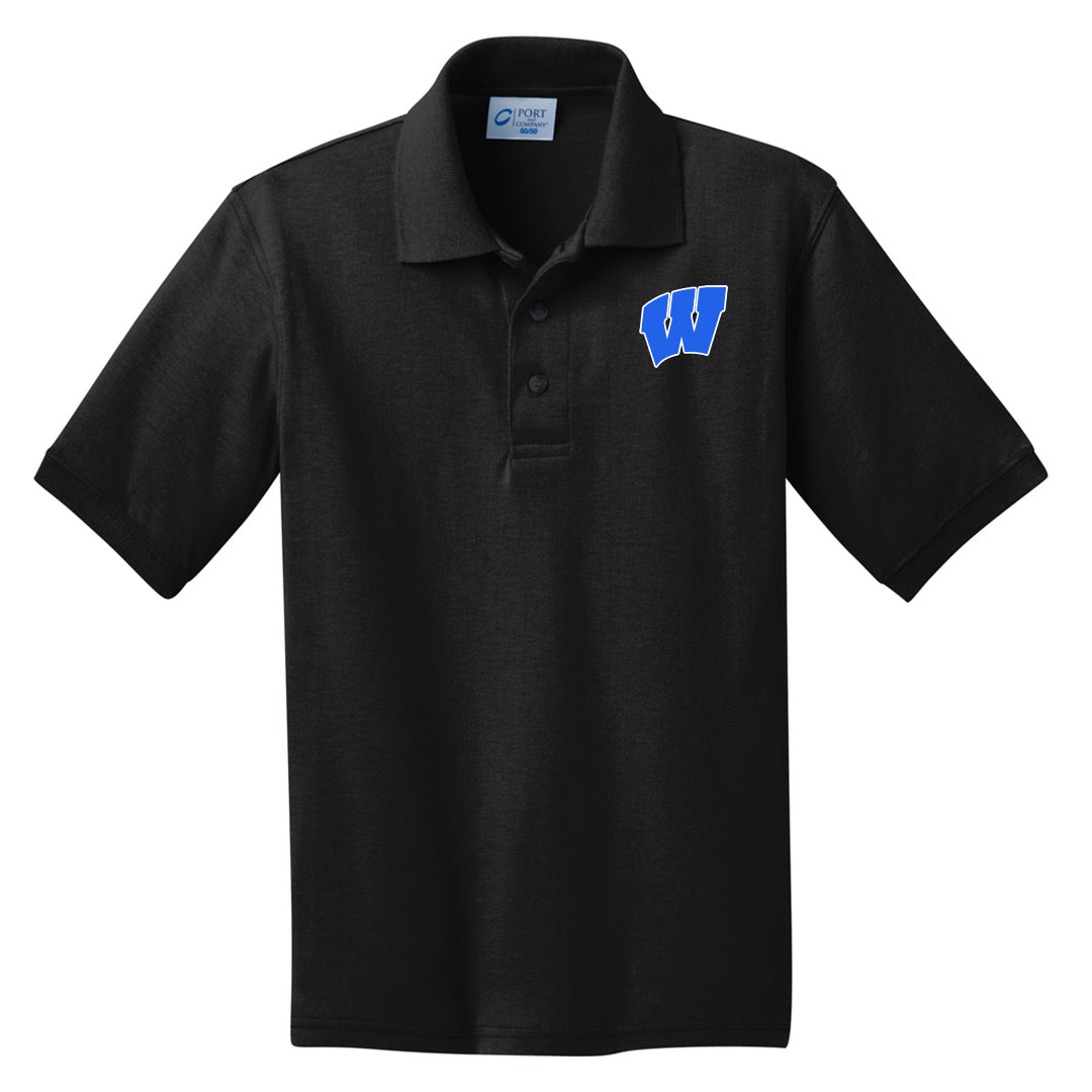 Windsor - Toddler/Youth Polo - Jet Black (KP55Y) - Southern Grace Creations