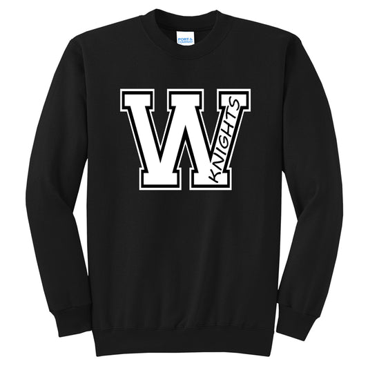 Windsor - Varsity W Knights - Black (Tee/DriFit/Hoodie/Sweatshirt) - Southern Grace Creations