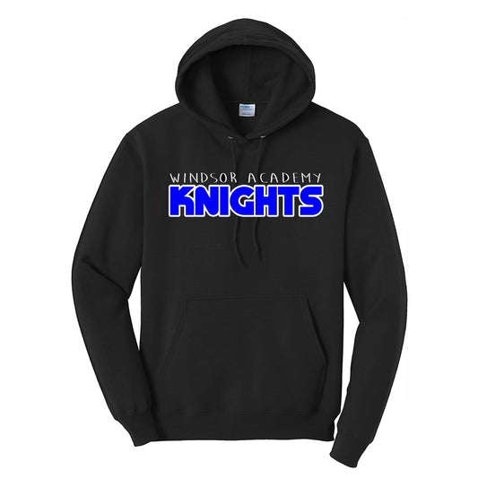 Windsor - Windsor Academy Knights Retro - Black (Tee/DriFit/Hoodie/Sweatshirt) - Southern Grace Creations