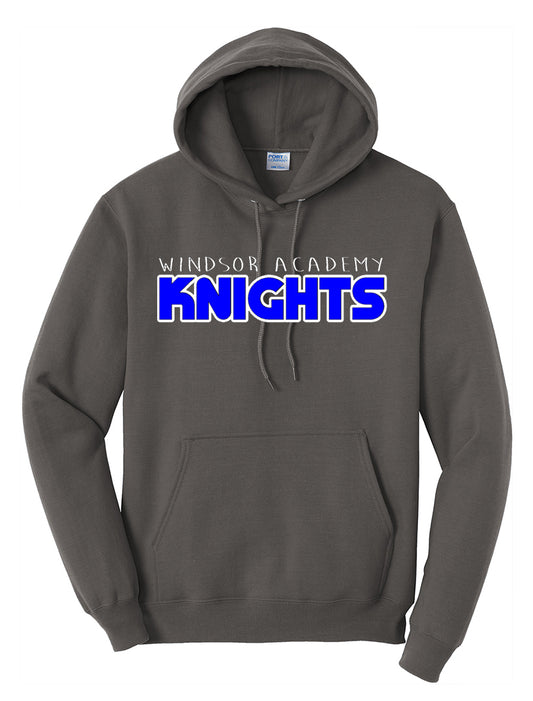 Windsor - Windsor Academy Knights Retro - Charcoal (Tee/DriFit/Hoodie/Sweatshirt) - Southern Grace Creations