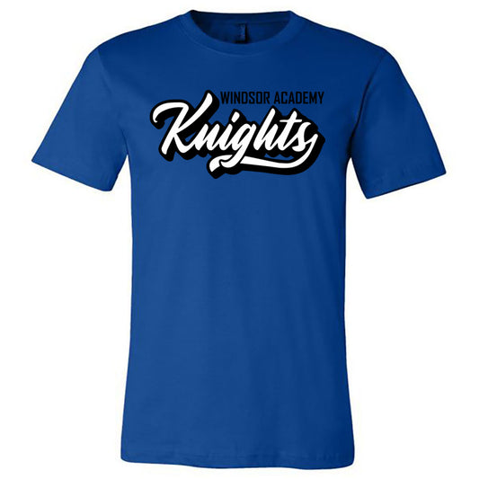 Windsor - Windsor Academy Knights Script - Royal (Tee/Hoodie/Sweatshirt) - Southern Grace Creations