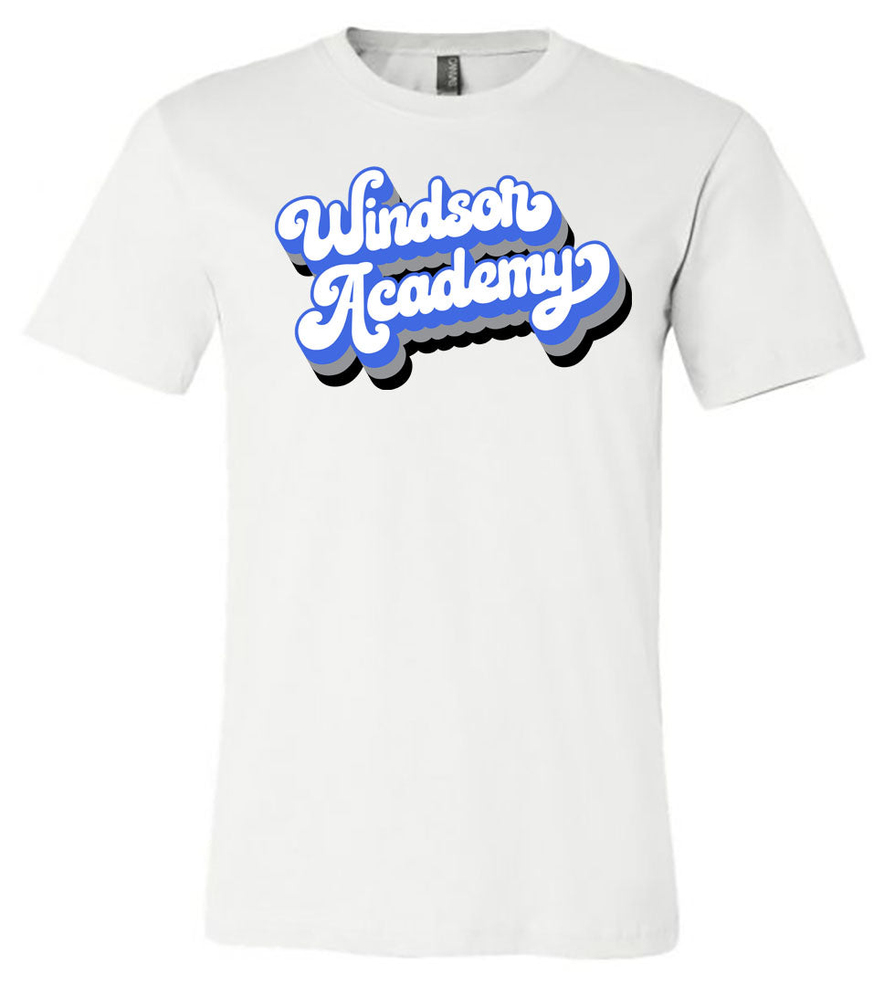 Windsor - Windsor Academy with Drop Shadow - White (Tee/Hoodie/Sweatshirt) - Southern Grace Creations