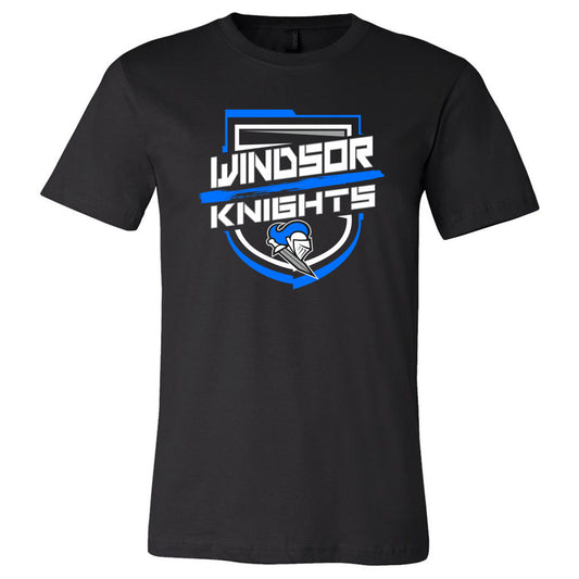Windsor - Windsor Knights Shield - Black Short Sleeves Tee - Southern Grace Creations